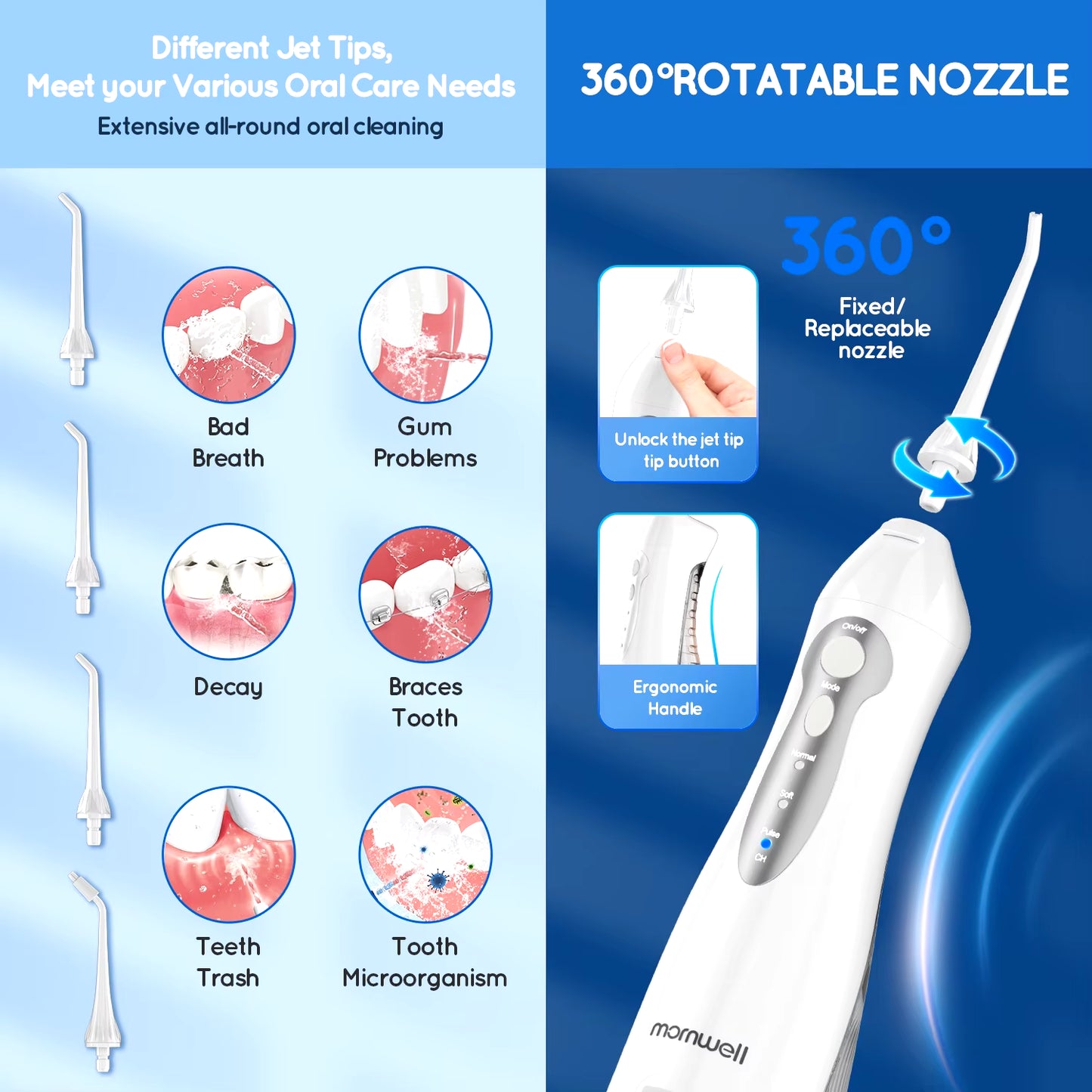  Portable Dental Water Flosser 