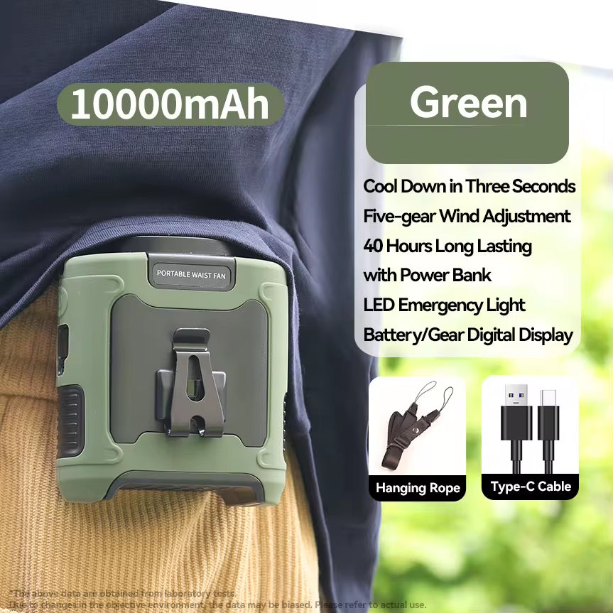  Outdoor Portable Waist Fan 